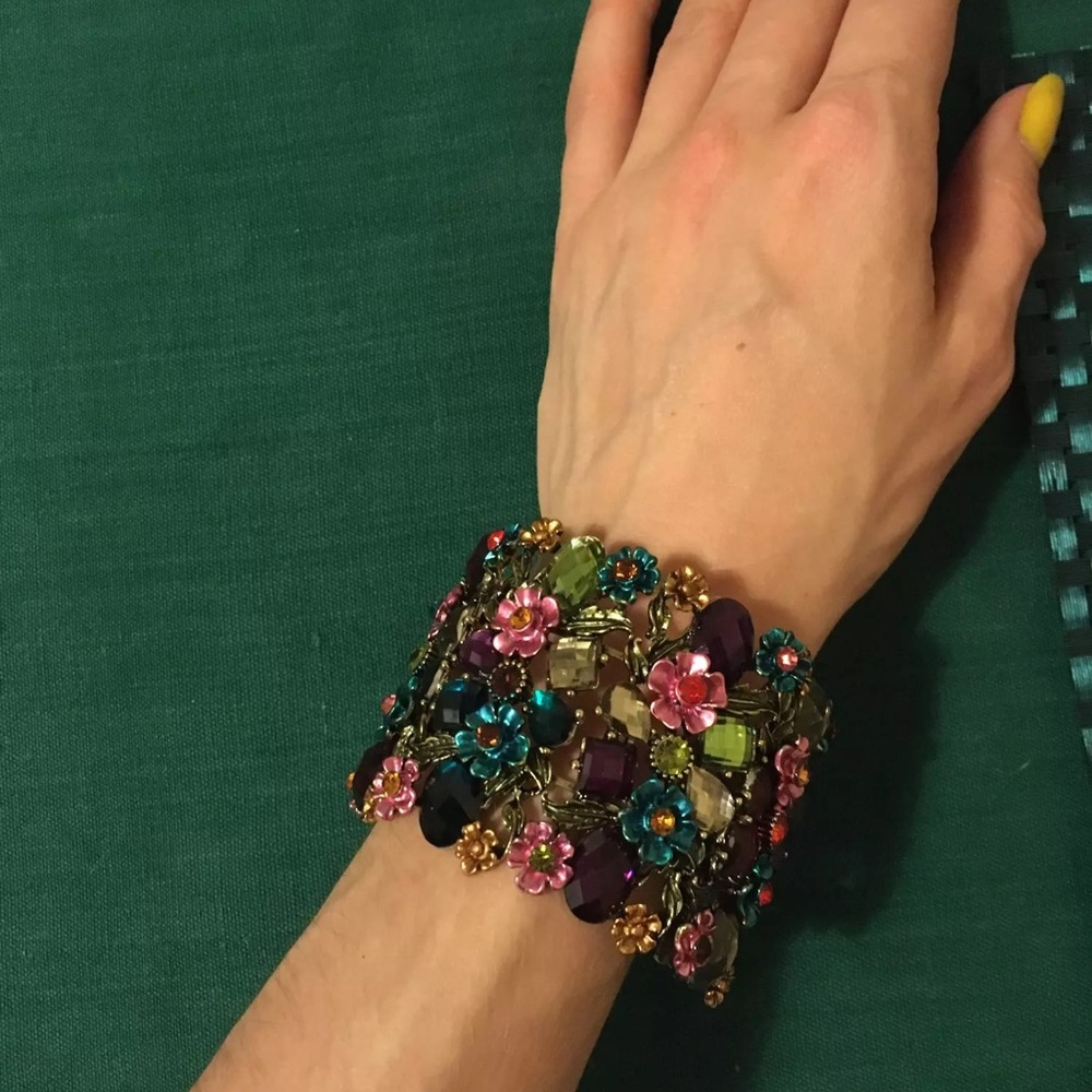 Floral Cuff Bracelet - Picture 2 of 9